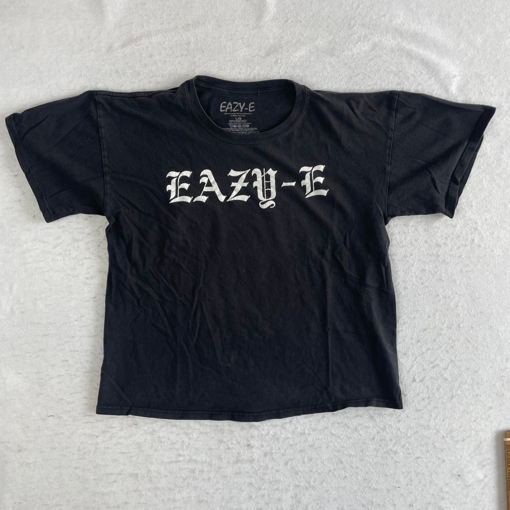 Eazy-E Graphic T-Shirt Men Large Black Short Sleeve Hip Hop Rap Tee